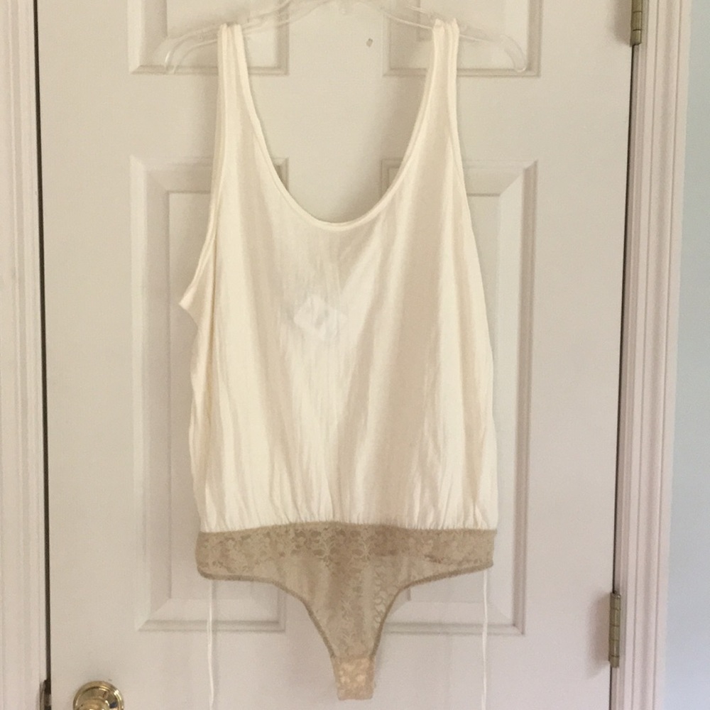 NWT Free People Sydney Tank Bodysuit White ivory - Picture 6 of 12